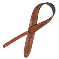 XTR - 2½ inch garment leather guitar strap with internal padding