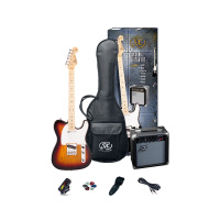 SX Telecaster Style Electric Guitar & Amp Pack - Sunburst