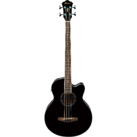 Ibanez AEB8EBK Acoustic/Electric Bass Guitar in Black High Gloss