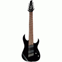 Ibanez RGMS8BK 8-String Multiscale Electric Guitar in Black