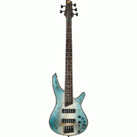 Ibanez SR1605BCHF Premium Series 5-String Electric Bass Guitar in Caribbean Shoreline Flat