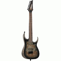 Ibanez RGD71ALPACKF Axion Label Series 7-String Electric Guitar in Charcoal Burst Black Stained Flat