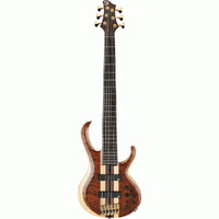 Ibanez BTB1836NDL Premium 6-String Electric Bass Guitar in Natural Shadow Low Gloss