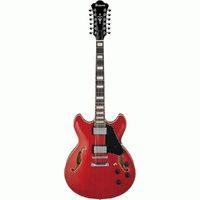 Ibanez AS7312TCD Artcore Series 12-String Electric Guitar in Transparent Cherry Red