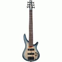 Ibanez SR606ECTF 6-String Electric Bass Guitar in Cosmic Blue Starburst Flat