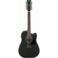 Ibanez AW8412CEWK 12-String AC/EL Guitar in Weathered Black