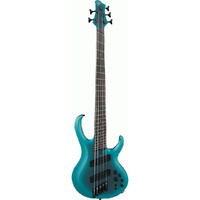 Ibanez BTB605MSCEM Multi-Scale 5-String Electric Bass Guitar in Cerulean Aura Burst Matte