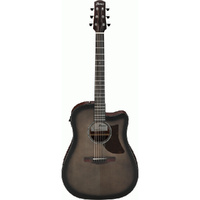 Ibanez AAD50CETCB Advanced Acoustic Series AC/EL Guitar in Transparent Charcoal Burst Low Gloss