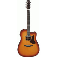 Ibanez AAD50CELBS Advanced Acoustic Series AC/EL Guitar in Light Brown Sunburst Low Gloss