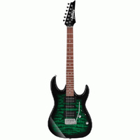 Ibanez RX70QA GIO Series Electric Guitar in Transparent Emerald Burst