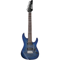 Ibanez AZ427P2QMTUB 7-String Electric Guitar in Twilight Blue Burst