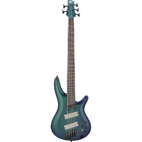 Ibanez SRMS725BCM 5-String Electric Bass Guitar in Blue Chameleon