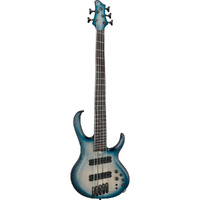 Ibanez BTB705LMCTL 5-String Electric Bass Guitar in Cosmic Blue Starburst Low Gloss