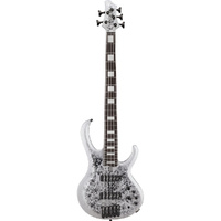 Ibanez BTB25TH5SLM 5-String Electric Bass Guitar in Silver Blizzard Matte