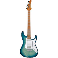 Ibanez AZ22S1F Electric Guitar in Transparent Turquoise Burst