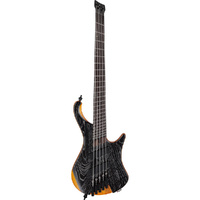 Ibanez EHB1135MS Multi-Scale 5-String Electric Bass Guitar in Silver Wave Black Low Gloss