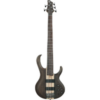 Ibanez BTB605 5-String Electric Bass Guitar in Transparent Gray Flat