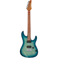 Ibanez AZ24S1F Electric Guitar in Transparent Turquoise Burst