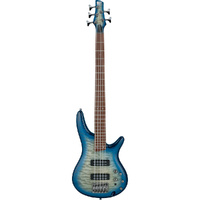 Ibanez SR405EQM 5-String Electric Bass Guitar in Stained Cosmic Blue Starburst