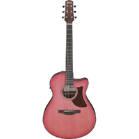 Ibanez AAM50CE Advanced Acoustic Series AC/EL Guitar in Open Pore Coral Red Burst