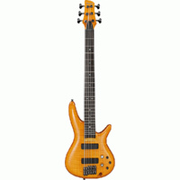 Ibanez GVB36AM "Gerald Veasley" Signature 6-String Electric Bass Guitar in Amber