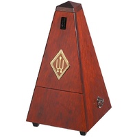 Wittner 810 Series Solid Wood Metronome with Bell in High Gloss Mahogany Finish