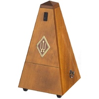 Wittner 810 Series Solid Wood Metronome with Bell in High Gloss Walnut Finish