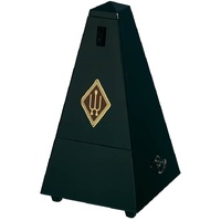 Wittner 810 Series Solid Wood Metronome with Bell in High Gloss Black Finish