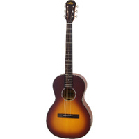 Aria 100 Series Parlour Body Acoustic Guitar in Matte Tobacco Sunburst