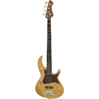 Aria 313MK2 Detroit Series 4-String Fretless Bass Guitar in Open-Pore Natural Finish