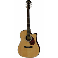 Aria ADW-01 Series Dreadnought AC/EL Guitar with Cutaway in Natural Gloss Finish