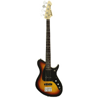 Aria J Series J-B Electric Bass Guitar in 3-Tone Sunburst