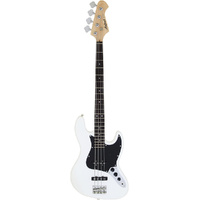 Aria STB-JB/B Series Electric Bass Guitar in White