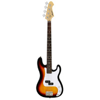 Aria STB-PB Series Electric Bass Guitar in 3-Tone Sunburst