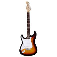 Aria STG-003 Series Left Handed Electric Guitar in 3-Tone Sunburst