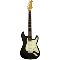 Aria STG-62 Modern Classics Series Electric Guitar in Black