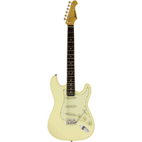 Aria STG-62 Modern Classics Series Electric Guitar in Vintage White