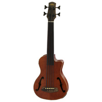 Aria AU-Series Fretless AC/EL Bass Ukulele with Cutaway