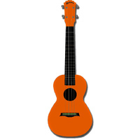 Kealoha Concert Ukulele in Plain Orange with Orange ABS Resin Body