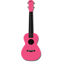 Kealoha Concert Ukulele in Plain Pink with Pink ABS Resin Body