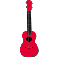 Kealoha Concert Ukulele in Plain Red with Red ABS Resin Body