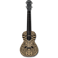 Kealoha "Face Art" Design Concert Ukulele with Black ABS Resin Body