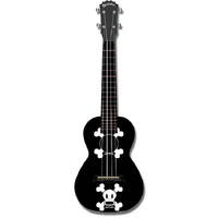 Kealoha "Skull'n'Bones" Design Concert Ukulele with Black ABS Resin Body