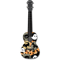 Kealoha "Black Magic" Design Concert Ukulele with Black ABS Resin Body