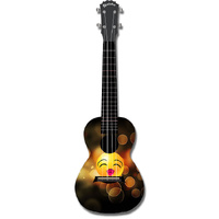 Kealoha "Lipstick Smiley" Design Concert Ukulele with Black ABS Resin Body