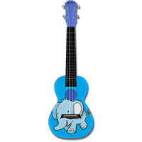 Kealoha "Blue Elephant" Design Concert Ukulele with Blue ABS Resin Body