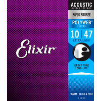 Elixir 11000 Polyweb 80/20 Acoustic Guitar Strings Extra Light (10-47)