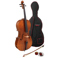 Hidersine HW3182AG-P Studenti Academy Finetune Cello Student Outfit 4/4 setup with Thomastik Alphayue strings