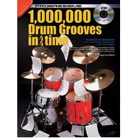 Progressive 10,000 Drum Grooves In 4/4 Time Book/CD