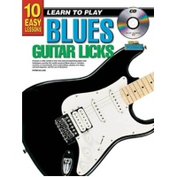 10 Easy Lessons Learn To Play Blues Guitar Licks Book/CD/DVD